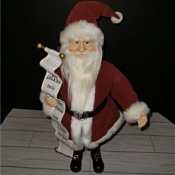 Celebrate It Christmas Holiday Treasured Santa With Good Boys & Girls List Decor - Picture 11 of 11